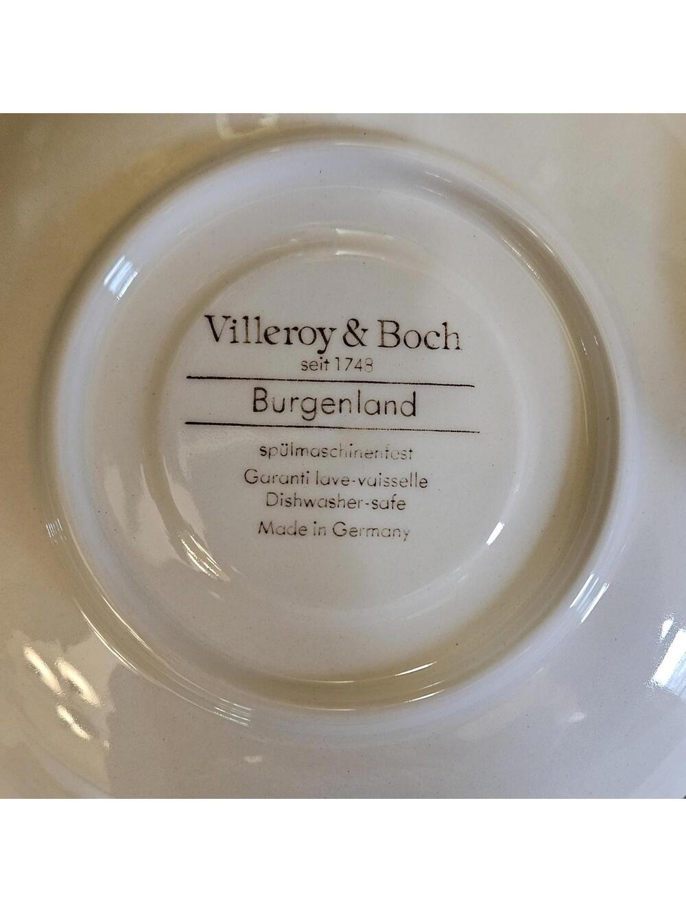 Villeroy & Boch Burgenland Red Set Teapot Cup Saucer Mini Sauce Boat Underplate - Picture 12 of 16
